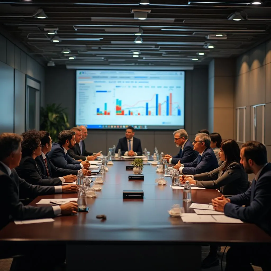 Equipo de InverColombia en reunión con inversionistas internacionales